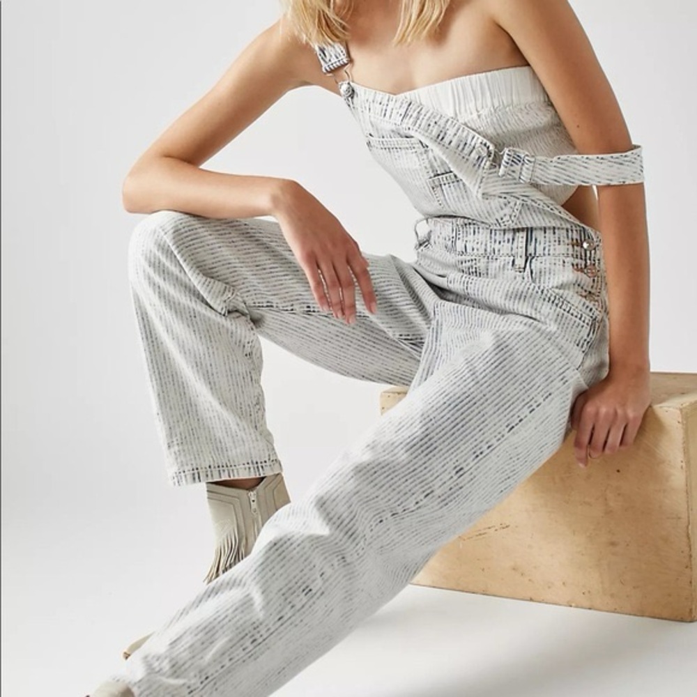 We The Free railroad stripe Ziggy Denim Overalls